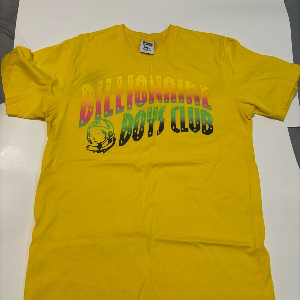 Billionaire Boys Club Yellow Tee with Multicolor Logo